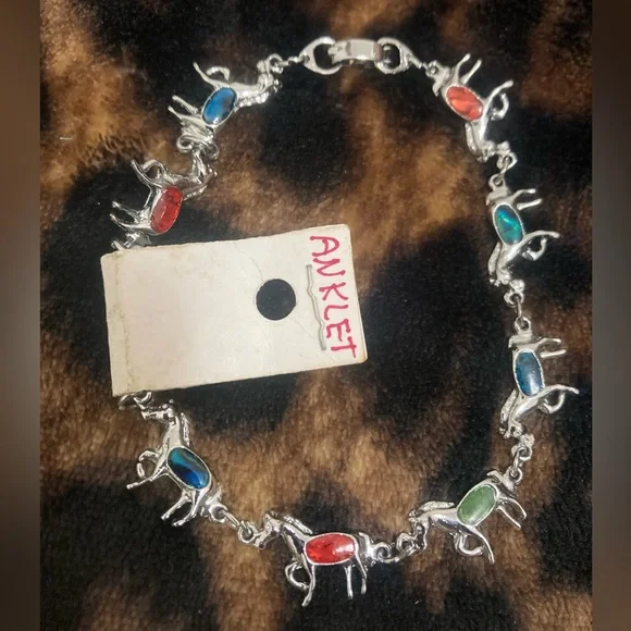Silver horse anklet - Picture 1 of 1